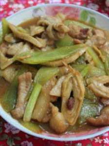 萵苣炒麵筋 萵苣炒麵筋