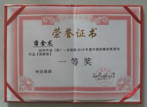 2016年度中國先鋒國家級一等獎