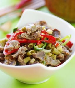 酸豆角炒雞雜 酸豆角炒雞雜