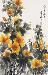 吳國林作品《賞菊圖》