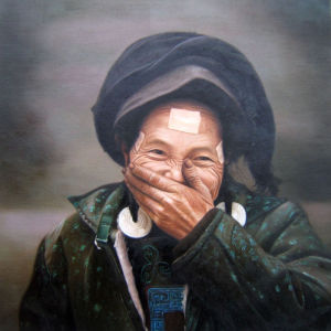 方人也經典油畫《可樂》