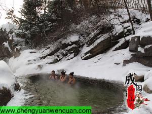 成園室外溫泉雪景