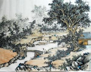 仿沈周山水冊頁