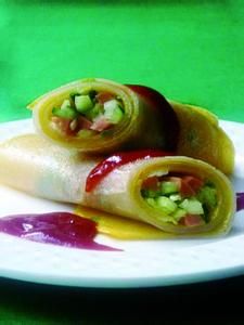 蕃茄黃瓜火腿麵餅卷 蕃茄黃瓜火腿麵餅卷