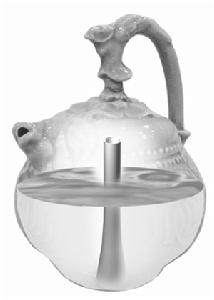 北宋耀州窯青釉剔花倒裝壺 北宋耀州窯青釉剔花倒裝壺