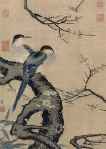 梅鵲圖軸 梅鵲圖軸