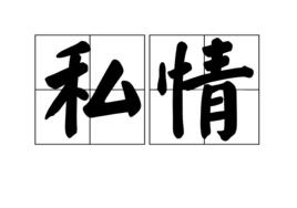 私情[詞語]