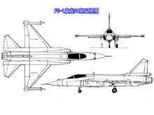FC-1梟龍01架三視圖