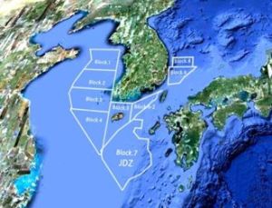 韓國主張的大陸架分界線