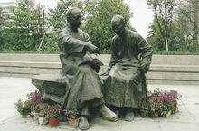 丁丙、丁申杭州鑄銅雕像