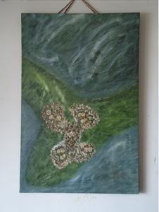 畫名:人生如溪水流雲(120cmx80cm油彩畫布)