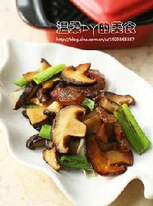 香菇青蒜炒臘肉 香菇青蒜炒臘肉