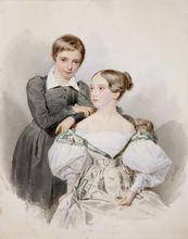 1830年12歲的亞歷山大和他的妹妹瑪麗亞女大公
