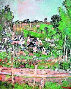 塞尚名畫《瓦茲河畔歐韋的風景》