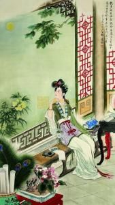 黃均繪香菱詠月圖 黃均繪香菱詠月圖