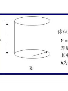 圓柱體積公式