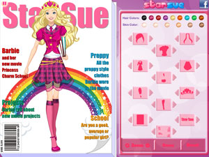 雜誌封面的芭比遊戲圖片