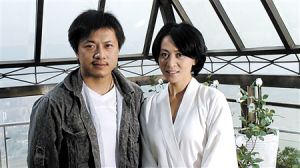 拍《好奇害死貓》時 七哥與劉嘉玲合影