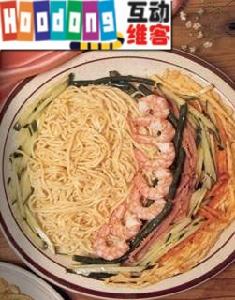 彩虹蝦仁面 彩虹蝦仁面