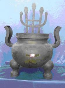 清乾隆素銅香爐