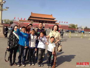 手術後在天安門合影