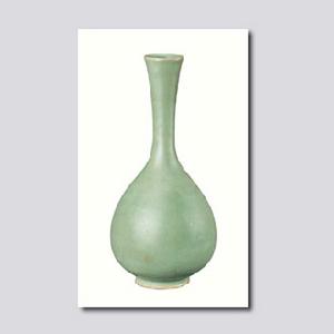 臨汝窯青釉膽式瓶