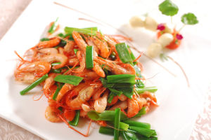 蔥爆河蝦 蔥爆河蝦