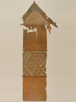 夾纈菱花紋幡片 夾纈菱花紋幡片