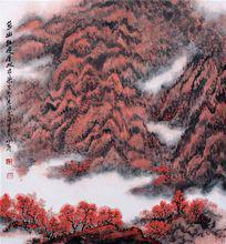 萬山紅遍，層林盡染—張守濤國畫