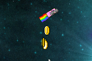 霓虹貓接金幣 霓虹貓接金幣