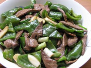 青椒豬肝 青椒豬肝