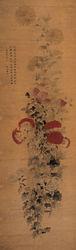 孫堪繪《菊花圖》