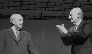 2009年的波利尼與作曲家、指揮家皮埃爾&middot;布列茲