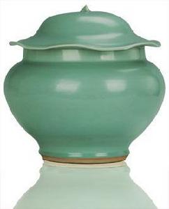 和為貴青瓷荷葉蓋罐 和為貴青瓷荷葉蓋罐