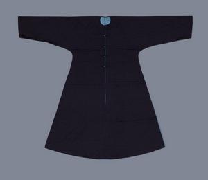 清乾隆石青色緞常服褂 清乾隆石青色緞常服褂