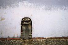 金門瓊林蔡氏家廟後牆上的風獅爺