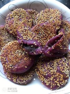 紫薯豆沙芝麻餅 紫薯豆沙芝麻餅