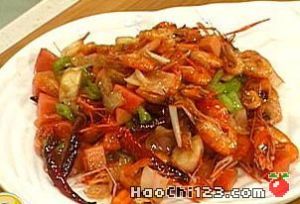 泡菜爆河蝦 泡菜爆河蝦