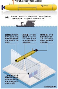 “藍鰭鮪魚”下水尋找“藍鰭鮪魚”自主水下航行器搜素示意圖[43]